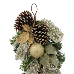 Flash Sale ✔️ 24" Pine & Gold Ornament Teardrop Swag by Ashland® 🤩 -Ashland Shop 10698894 2