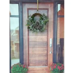 Outlet ⭐ 22" Icy Mixed Pine & Silver Berry Half Wreath by Ashland® 😉 -Ashland Shop 10698929 3