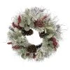 Cheap ✔️ 24" Glittery Flocked Green & Red Berry & Leaf Wreath by Ashland® ❤️ -Ashland Shop 10698940 1