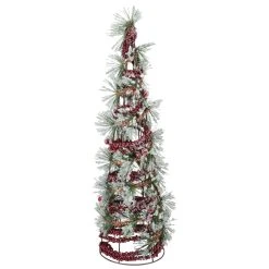 Promo 🤩 24" Frosted Pine Leaf & Berry Tabletop Tree by Ashland® ⭐