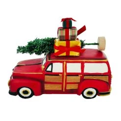 Discount 🎁 11'' Red Car with 🔔 Christmas Tree Tabletop Décor by Ashland® ❤️