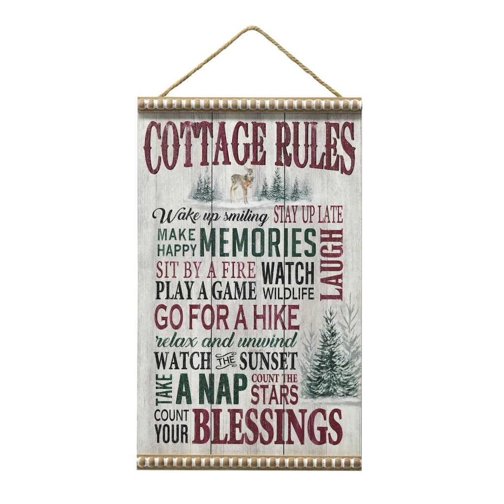 Brand new 🎁 Cottage Rules Wall Sign by Ashland® ✨ 3 Brand new 🎁 Cottage Rules Wall Sign by Ashland® ✨