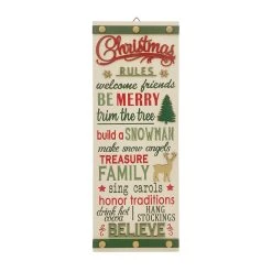 Buy ✔️ Christmas Rules Wall Sign by Ashland® ⌛