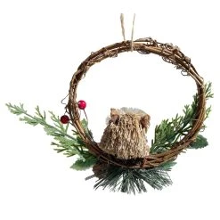 Best Sale ⭐ 4.3'' Mini Owl with Pine, Pinecone, Red Berry and Holly Leaves ❄ Christmas Ornament by Ashland® 😍 -Ashland Shop 10699373 2