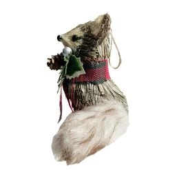 New 💯 4'' Fox with Plaid Scarf ❄ Christmas Ornament by Ashland® ❤️ -Ashland Shop 10699396 2