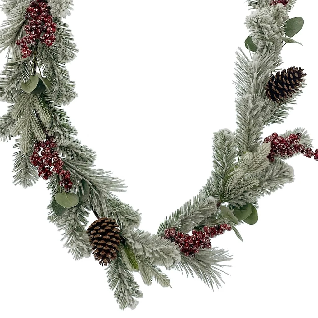 Best deal 😉 6ft. Flocked Red Berry Pine Garland by Ashland® 😍 3 Best deal 😉 6ft. Flocked Red Berry Pine Garland by Ashland® 😍