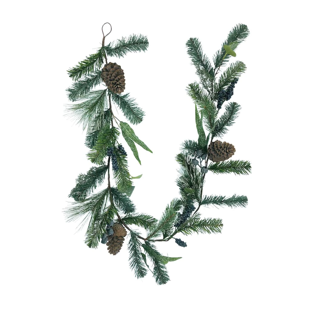 Promo ⌛ 6ft. Snow Pine with Blueberries Garland by Ashland® ⭐ 4 Promo ⌛ 6ft. Snow Pine with Blueberries Garland by Ashland® ⭐ - Image 2