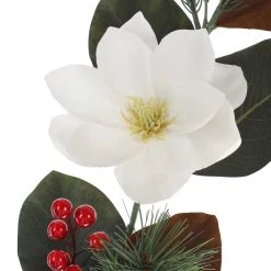 New 😍 6ft. White Magnolia & Red Berry Garland by Ashland® 🌟 -Ashland Shop 10699409 3