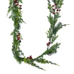 Deals โ 6ft. Snowy Cedar & Red Berry Garland by Ashland® โญ