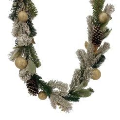 Best deal 🎉 6ft. Snowy Pine & Gold Ornament Garland by Ashland® 🔔