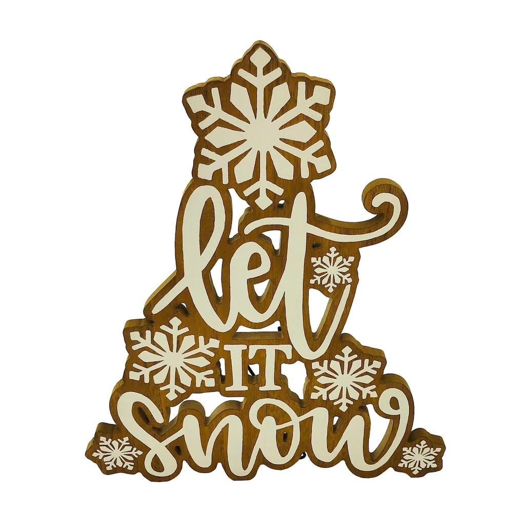 Brand new ๐ 16" Let It Snow Tabletop Sign by Ashland® โ๏ธ 3 Brand new ๐ 16" Let It Snow Tabletop Sign by Ashland® โ๏ธ