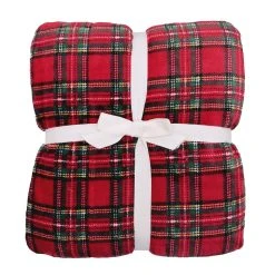 Top 10 ⌛ Red Plaid Berber Fleece Throw Blanket by Ashland® ❤️ -Ashland Shop 10699723 3