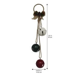 Hot Sale ⭐ 24" Red, Green and White 3 Bell Door Hanger by Ashland® 🔥 -Ashland Shop 10699740 3