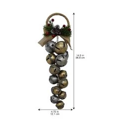 Cheap ✔️ 14.5" Silver and Gold Bell Bunch Door Hanger by Ashland® ⭐ -Ashland Shop 10699742 3