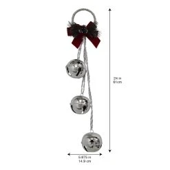 Deals 💯 24" Shiny Silver 3 Bell Door Hanger by Ashland® 🛒 -Ashland Shop 10699746 3