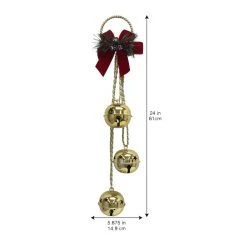 Budget 💯 24" Shiny Gold 3 Bell Door Hanger by Ashland® ⌛ -Ashland Shop 10699749 3