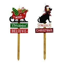 Buy ⭐ Assorted 37" Dog/Sleigh Christmas Yard Stake by Ashland® 🎉