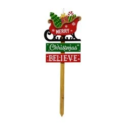 Buy ⭐ Assorted 37" Dog/Sleigh Christmas Yard Stake by Ashland® 🎉 -Ashland Shop 10699750 3