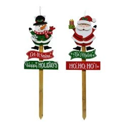 Cheap ⌛ Assorted 37" Santa/Snowman ❤️ Christmas Yard Stake by Ashland® 🧨