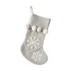 Promo 🔔 18" Snowflake Stocking With Pom Poms by Ashland® 💯 -Ashland Shop 10699855 1