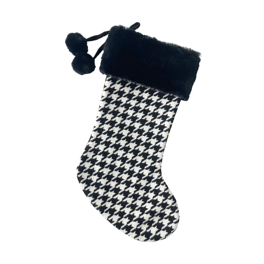 Discount 😍 18" Houndstooth Stocking by Ashland® ❤️ 3 Discount 😍 18" Houndstooth Stocking by Ashland® ❤️