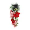 Buy ✨ 28" Poinsettia & Snowman Hat Flocked Teardrop by Ashland® 🌟 -Ashland Shop 10699983 1