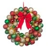 Budget 🌟 23" Red, Green & Gold Ball Ornament Wall Wreath by Ashland® 😍 -Ashland Shop 10699989 1