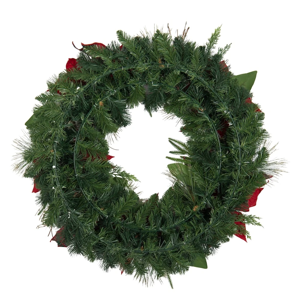 Brand new 👍 30" Poinsettias, Pinecones, Berries & Ornaments Wreath by Ashland® ⌛ 5 Brand new 👍 30" Poinsettias, Pinecones, Berries & Ornaments Wreath by Ashland® ⌛ - Image 3