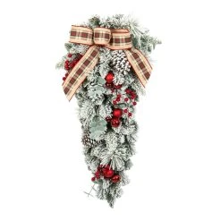 Top 10 🎉 28" Pine, Eucalyptus & Berry Teardrop Swag by Ashland® 🥰