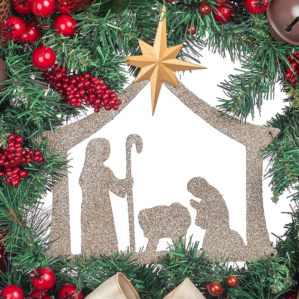 Best deal 🛒 24" Church & Red Ball Ornament Pine Wreath by Ashland® 🎁 5 Best deal 🛒 24" Church & Red Ball Ornament Pine Wreath by Ashland® 🎁 - Image 3