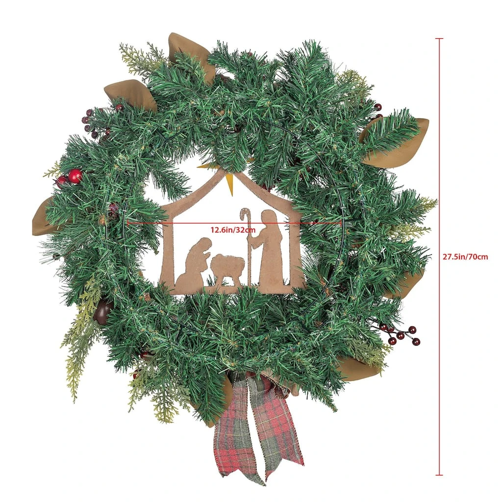 Best deal 🛒 24" Church & Red Ball Ornament Pine Wreath by Ashland® 🎁 7 Best deal 🛒 24" Church & Red Ball Ornament Pine Wreath by Ashland® 🎁 - Image 5