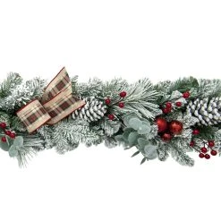 Flash Sale 😀 6ft. Pinecone Flocked Garland by Ashland® ⭐