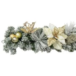 Brand new 🛒 6ft. Poinsettia & Ornament Flocked Garland by Ashland® 🎁