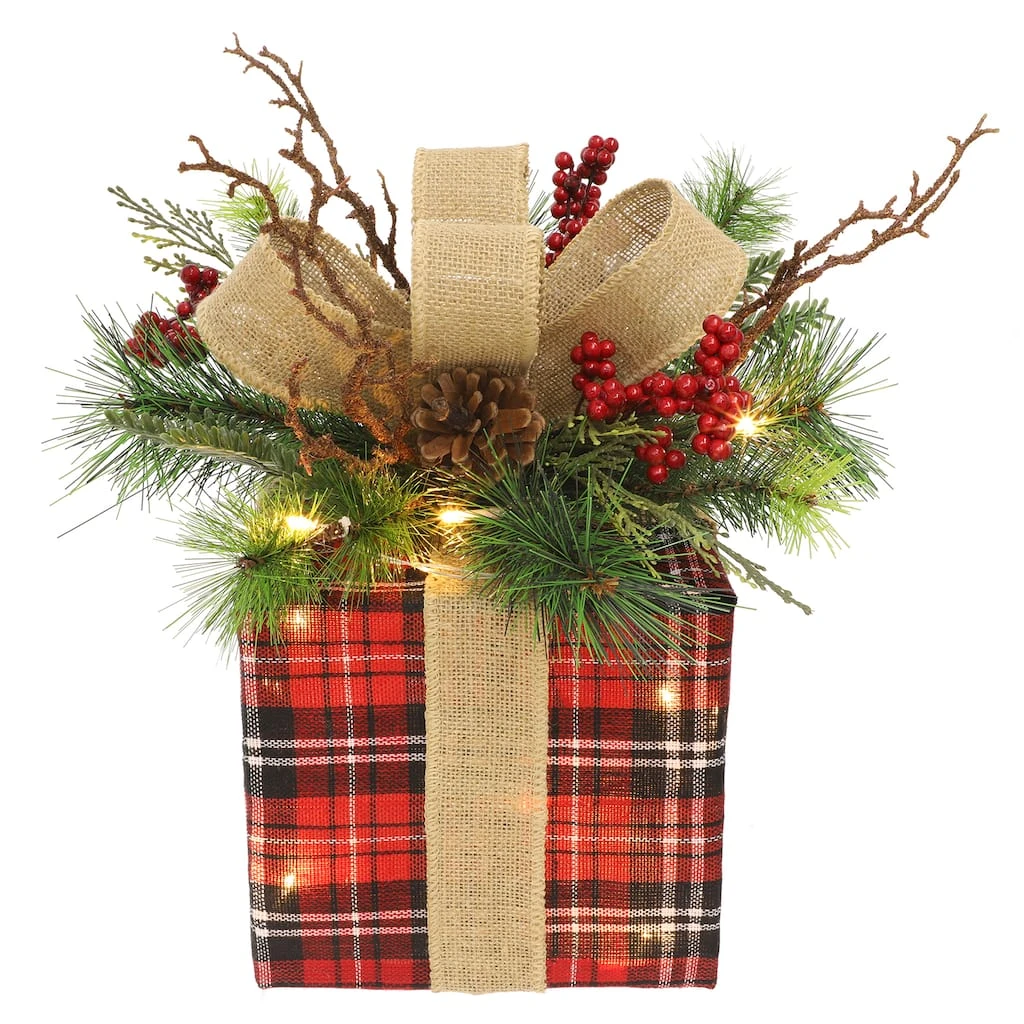 Best Sale π€© 14" Large Red & Green Gift Box With LED Lights by Ashland® π 4 Best Sale π€© 14" Large Red & Green Gift Box With LED Lights by Ashland® π - Image 2