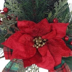 Brand new ⭐ 10" Red & Black Tabletop Snowman Hat With Pine, Holly Berries & LED Lights by Ashland® ✔️ -Ashland Shop 10700069 3