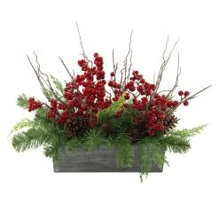Deals ✨ Pine & Berry Arrangement In Wooden Box by Ashland® ✔️
