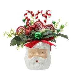 Wholesale ✔️ 16" Candy Mix Arrangement With Santa Head Container by Ashland® 🔥