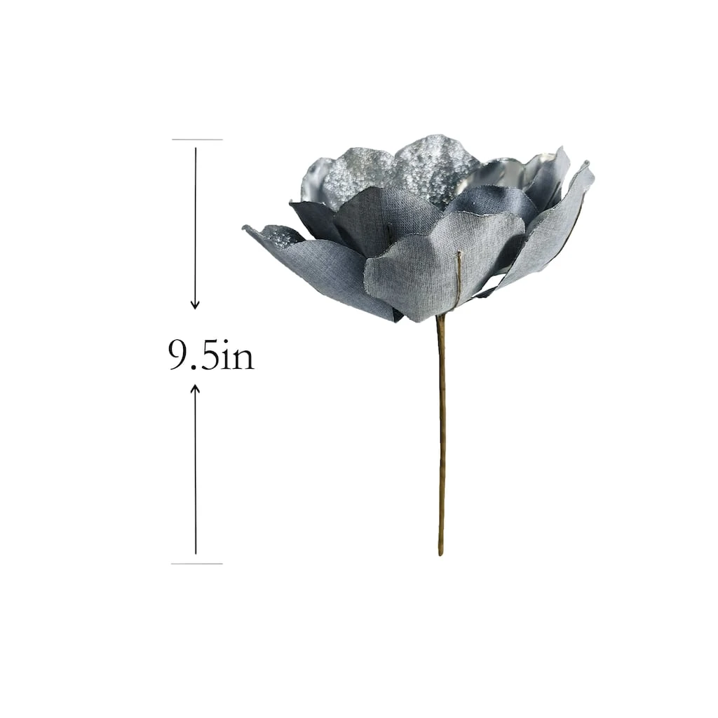 Brand new 🔥 Silver Poinsettia Pick by Ashland® 🎁 5 Brand new 🔥 Silver Poinsettia Pick by Ashland® 🎁 - Image 3