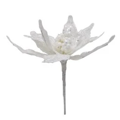 New 🎁 White Glitter Poinsettia Pick by Ashland® 🥰 -Ashland Shop 10700099 2