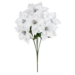 Best deal 🎉 White & Silver Poinsettia Bush by Ashland® ✔️