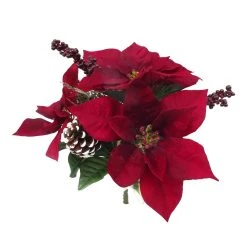 Buy 😀 Burgundy Berry, Pinecone & Poinsettia Mixed Bush by Ashland® ✔️