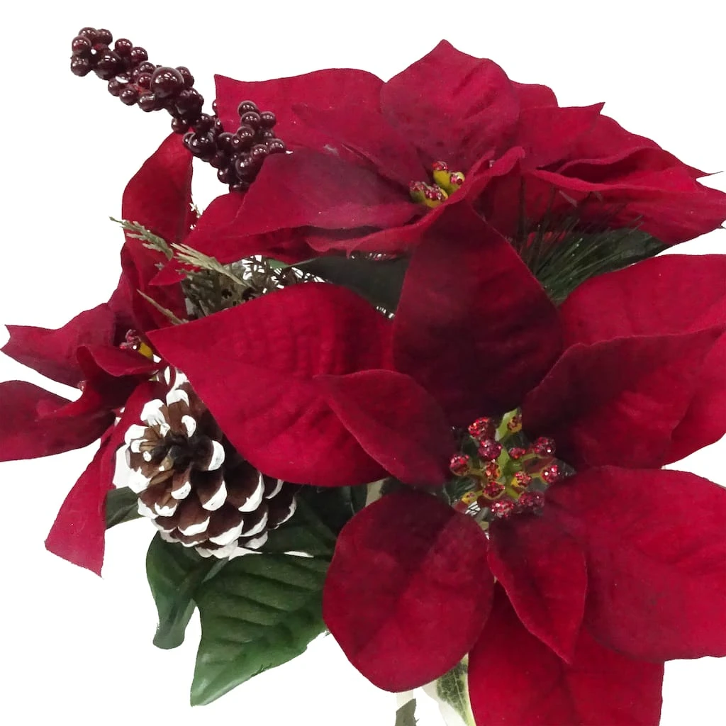 Buy 😀 Burgundy Berry, Pinecone & Poinsettia Mixed Bush by Ashland® ✔️ 4 Buy 😀 Burgundy Berry, Pinecone & Poinsettia Mixed Bush by Ashland® ✔️ - Image 2