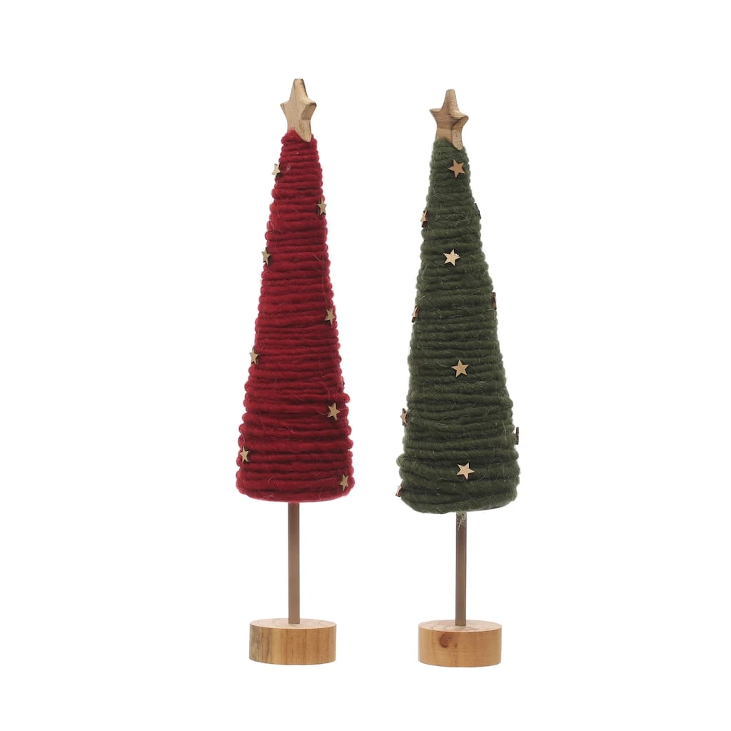 New ❤️ Assorted 18.5" Wool Tabletop Tree by Ashland® 🔔 4 New ❤️ Assorted 18.5" Wool Tabletop Tree by Ashland® 🔔 - Image 2