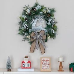 Deals 💯 24" Deer Sign Pine & Berry Wreath by Ashland® ⭐ -Ashland Shop 10700354 4