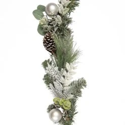 Discount 😍 6ft. Flocked Pine, Snowflakes & Ornaments Garland by Ashland® 🌟