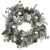 Best deal 🛒 24" Flocked Pine, Snowflakes & Ornaments Wreath by Ashland® ❤️