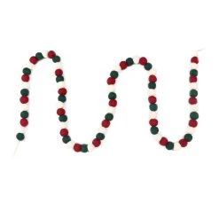 Top 10 ✔️ Assorted 6ft. Red & Green Felt Pom Pom Garland by Ashland® ✔️ -Ashland Shop 10700508 3
