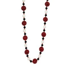 Brand new 💯 6ft. Red, Black & White Pom-Pom & Bead Garland by Ashland® 💯