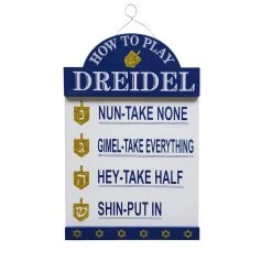 Wholesale 🌟 12'' Dreidel Game Hanukkah Wall Sign by Ashland® ⌛