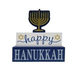 Cheap 🤩 8.5'' Happy Hanukkah Stacked Black Tabletop Sign by Ashland® ✨